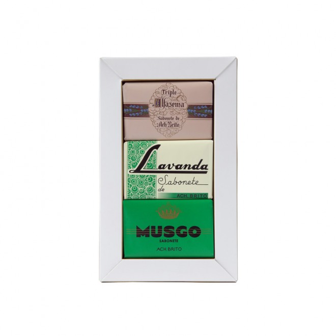 Набор мыла Ach. Brito Historical Soaps 3 x 90 г (Triple Alfazema, Lavanda, Musgo)