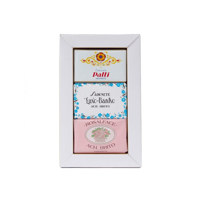Набор мыла Ach. Brito Historical Soaps 3 x 90 г (Patti, Rosalface, Luxo Banho)