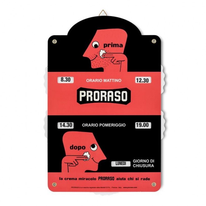 Дверная табличка Proraso Prima & Dopo Opening Hours