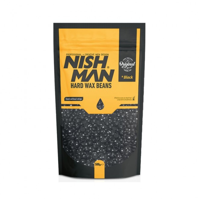 Віск для депіляції Nishman Hard Wax Beans Black 500 гр