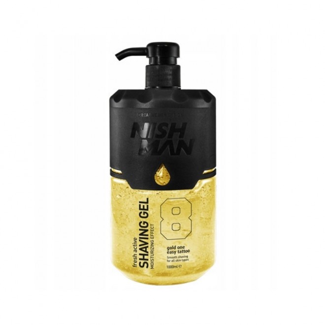 Гель для бритья Nishman Shaving Gel No.8 Fresh Active Gold One 1000 мл