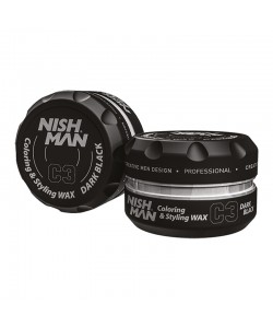 Воск для окрашивания волос Nishman hair coloring wax (dark black) C3 100 мл