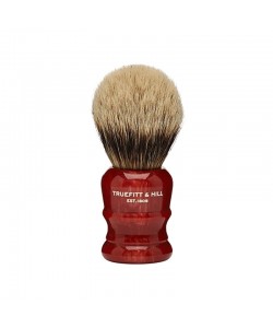 Помазок для бритья Truefitt & Hill Wellington Faux Red Marble Silvertip Bulb Shave Brush