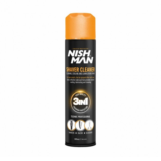 Гигиенический спрей для инструментов 3в1 Nishman Shaver Cleaner 300 мл