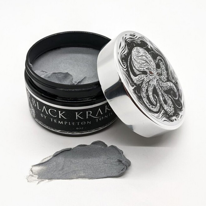 Глина для стилізації волосся матова Templeton Tonics Black Kraken Clay 113 г