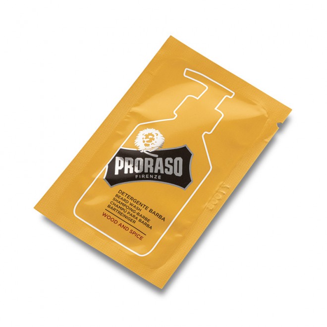 Тестер шампуня для бороди Proraso Wood and Spice Beard Shampoo 4 мл