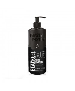 Гель для маскировки седых волос Nishman Black Gel White Coverage 200 мл