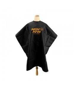 Парикмахерский пенюар Nishman Barber Cape Black