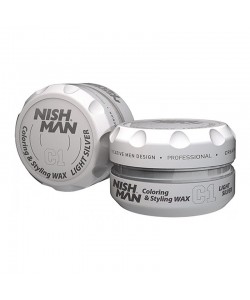 Воск для окрашивания волос Nishman Hair Coloring Wax (Light Silver) C1 100 мл