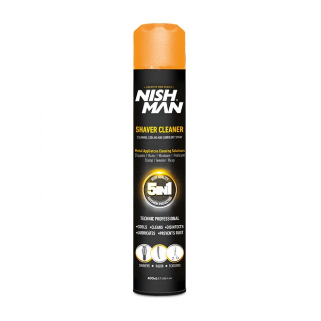 Гигиенический спрей для инструментов 5в1 Nishman Shaver Cleaner 400 мл