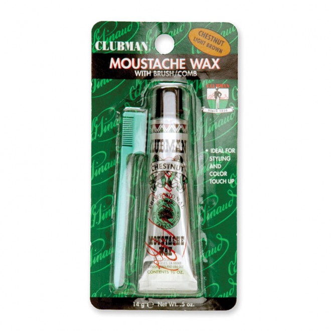 Воск для укладки и подкраски бороды Clubman Pinaud Moustache Wax Chestnut 14 г