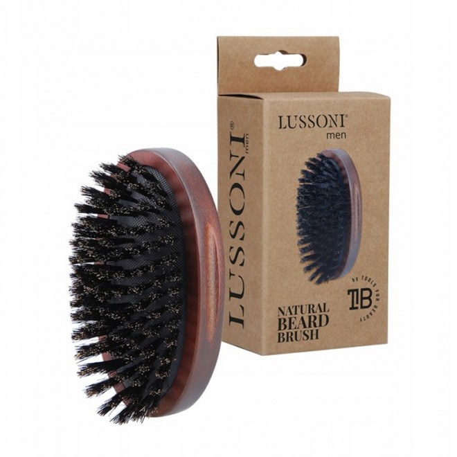 Щітка для бороди Lussoni Oval Natural Beard Brush