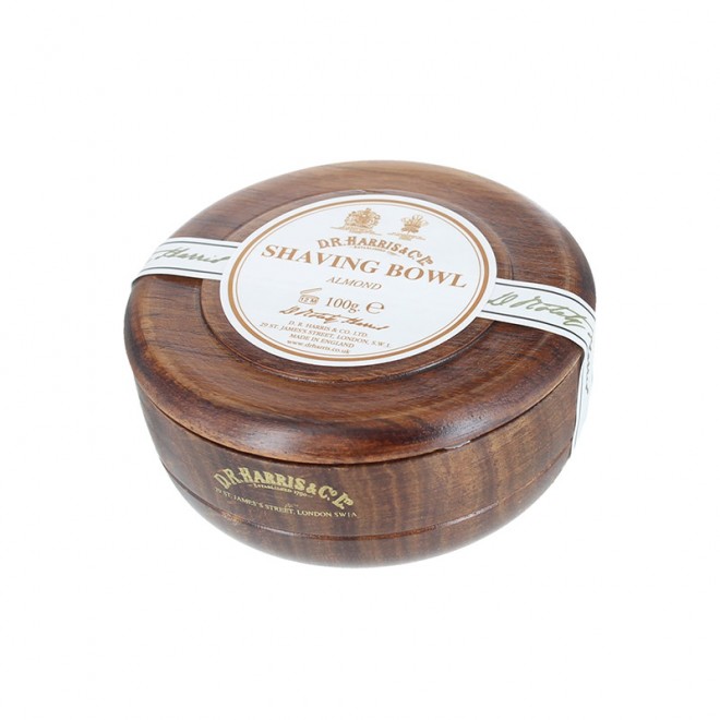 Мило Для Гоління В Дерев'яній Чаші D.R. Harris Mahogany / Almond Wood Shave Bowl 100 г 