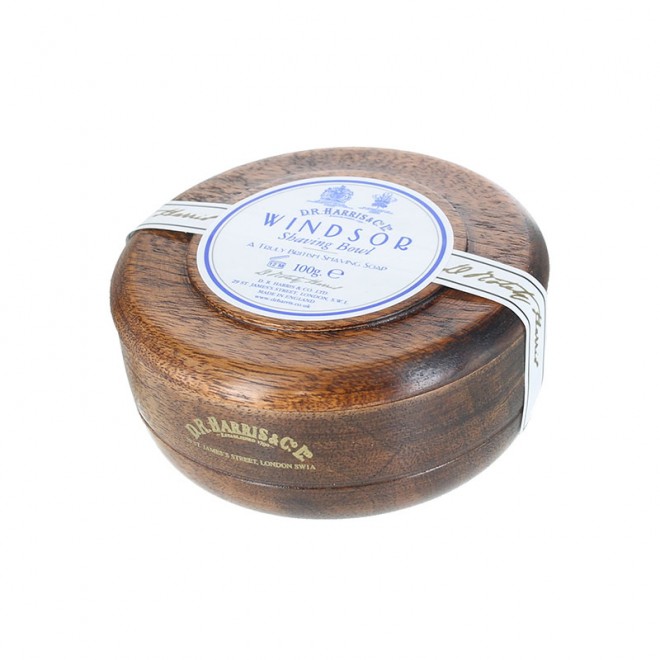 Мыло Для Бритья В Деревянной Чаше D.R. Harris Mahogany / Windsor Wood Shaving Bowl 100 г