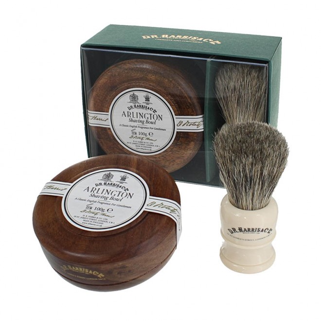 Набор Для Бритья (Чаша + Помазок) D.R. Harris Mahogany Gift Set (Bowl + Brush)