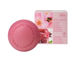 Мило для душу та ванни Speick Wellness Soap Sea Wild Rose & Pomegranate з екстрактом шипшини та граната 200 г