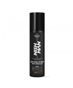 Спрей для маскировки седины Nishman Hair Magic Retouch Root Concealer "Black" 100 мл