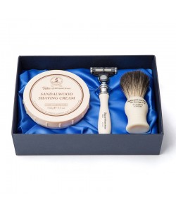 Подарочный набор для бритья Taylor of Old Bond Street Shaving Brush, Mach 3 Razor & Victorian Sandalwood Shaving Cream 150 г