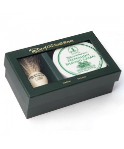 Подарочный набор для бритья Taylor of Old Bond Street Shaving Brush & Pepermint Shaving Cream 150 гр