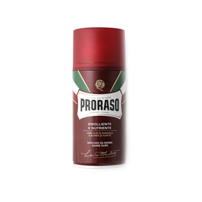 Пена для бритья Proraso Red (New Version) Shaving foam с маслом ши для жесткой щетины 300 мл