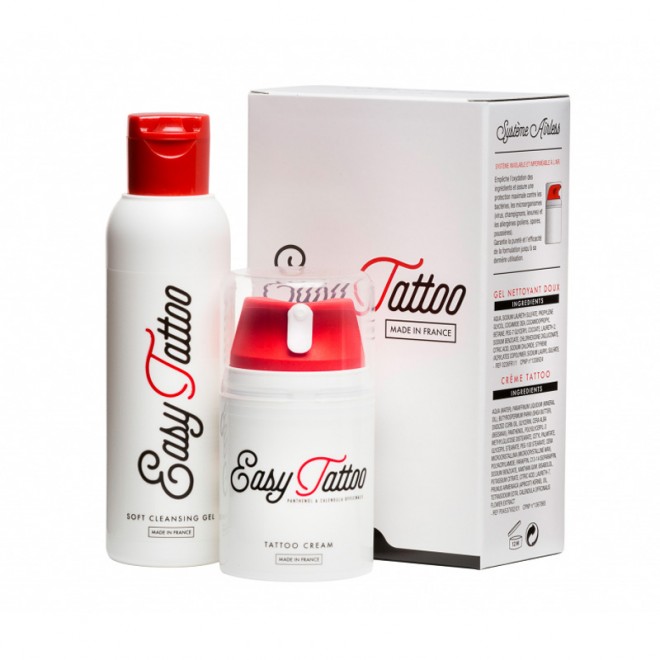 Комплект по уходу за татуировкой Easy Tattoo 50 мл крем + 125 мл геля