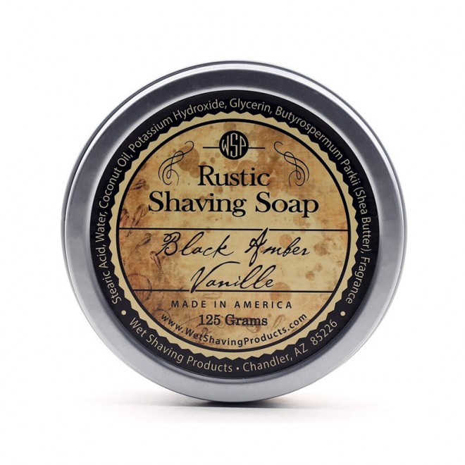 Мыло Для Бритья Wsp Rustic Shaving Soap Black Amber Vanilla 125 г