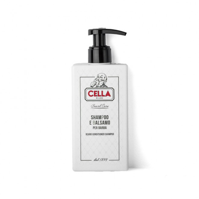 Шампунь И Кондиционер Для Бороды 2 В 1 Cella Shampoo E Balsamo Per Barba 200 Мл