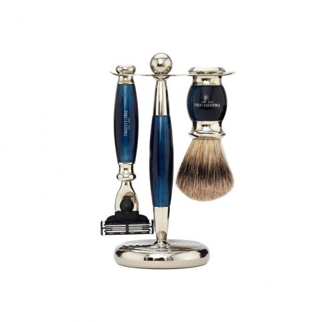 Набор Для Бритья Truefitt & Hill Edwardian Collection Mach 3 Blue Opal
