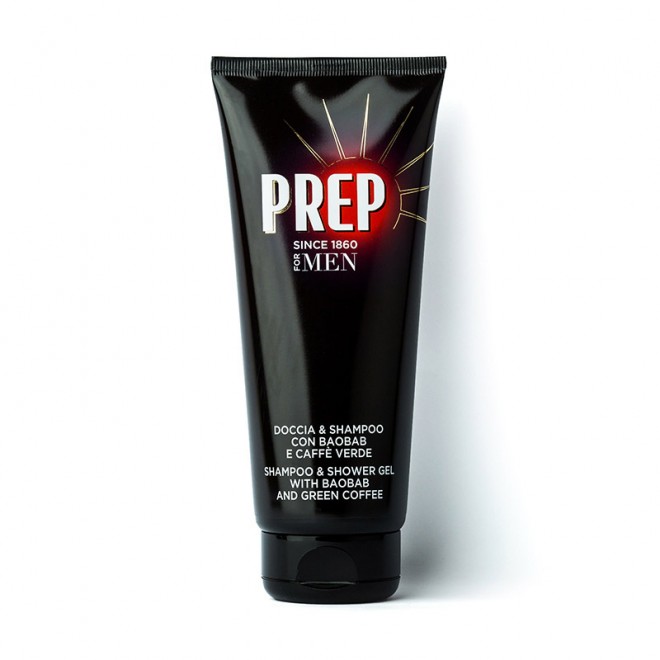 Шампунь 2 В 1 Prep For Men Shampoo & Shower Gel С Экстрактами Баобаба И Зеленого Кофе 200 Мл